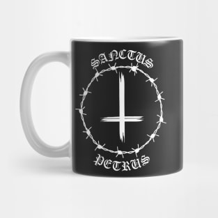 Saint Peter Upside Down Cross Barbed Wire Gothic Pocket Mug